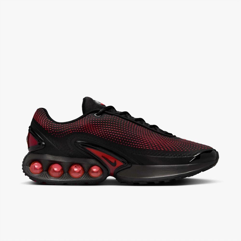 NEW NIKE men's air max dn essential shoes in black/black/bright crimson/black